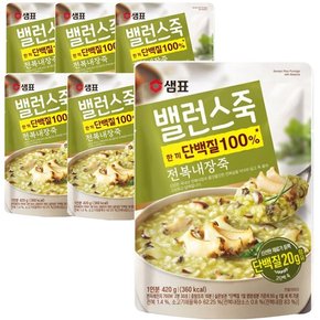 샘표 밸런스죽 전복내장죽 420g 6개