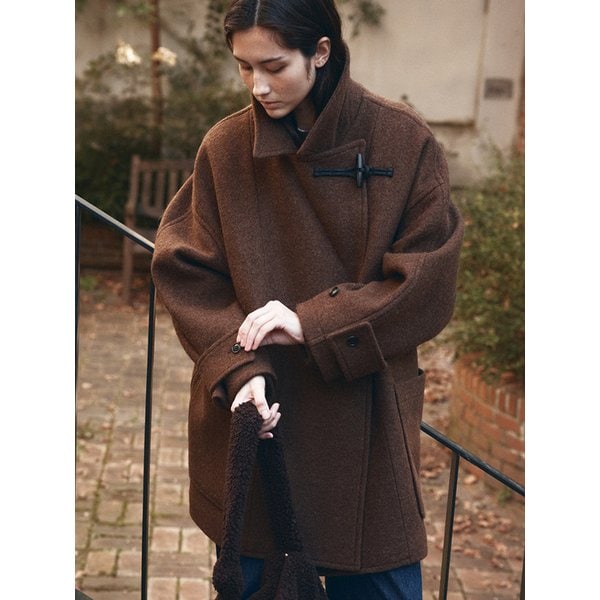 O3762 알파카 오버사이즈 코트_Brown