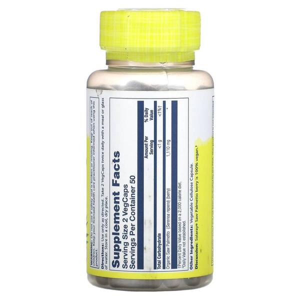 미국직구 Solaray 솔라레이 쏘팔메토 베리 555mg 100베지캡슐