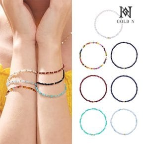 14K 천연석 비즈 팔찌 A타입 YG