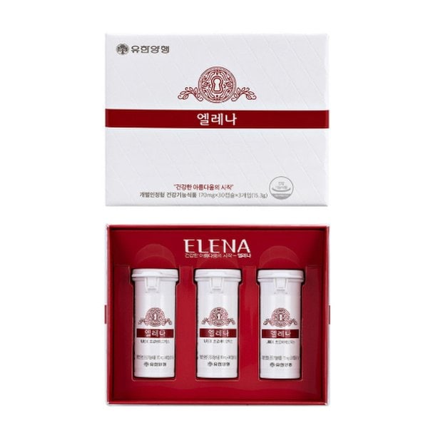 유한양행 엘레나 질건강 유산균 30캡슐 x 3개 (90캡슐) 90일분