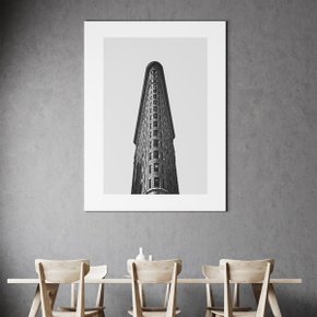 플랫아이언 빌딩 뉴욕 사진 액자 인테리어 그림 50x70 포스터 + 알루미늄액자