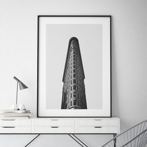 플랫아이언 빌딩 뉴욕 사진 액자 인테리어 그림 50x70 포스터 + 알루미늄액자