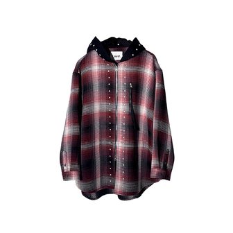 코드 Zip-Pocket Hooded Stud Shirt_RD