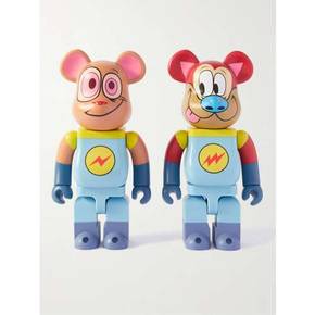 [BCD] 4530956608358 베어브릭 REN STIMPY 400 프린트 PVC FIGURINE 셋 B0080436880