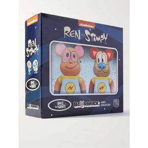 [BCD] 4530956608358 베어브릭 REN STIMPY 400 프린트 PVC FIGURINE 셋 B0080436880