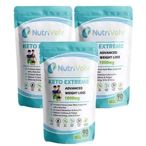 영국 Nutrivolv 케토 익스트림 어드벤스드 웨이트로스 1000mg 90캡슐 3개