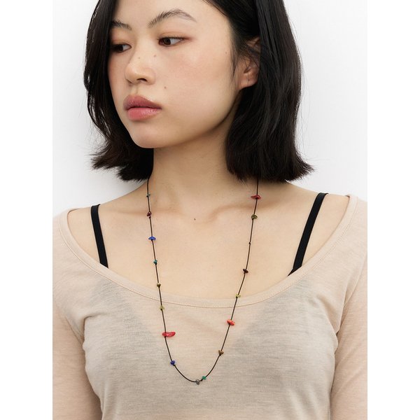gemmy string long necklace