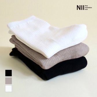 NII 여성 쿠션 파일 골지양말 3PACK