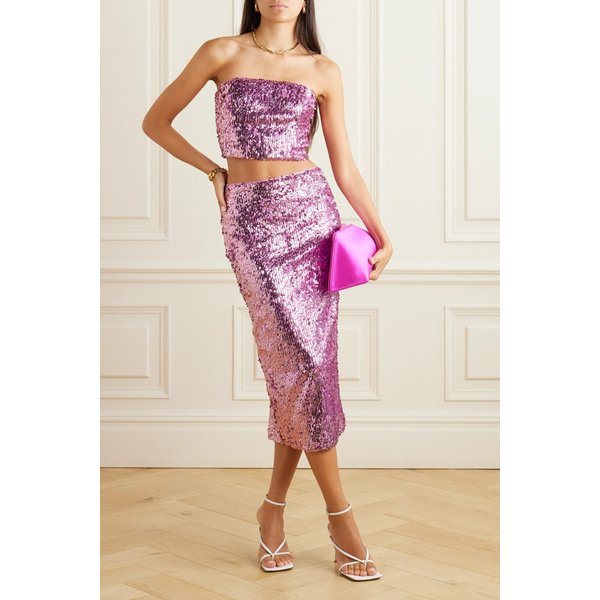 로테이트 바이 비르거 크리스텐슨 넷 서스테인 타샤 시퀸 튤 미디 스커트 1647597326138302