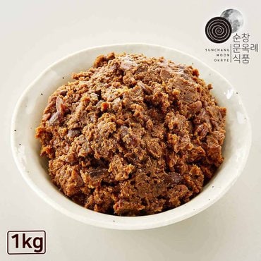 순창 문옥례 식품 100% 국내산 우리콩 된장 1kg 밀폐용기 순창문옥례식품