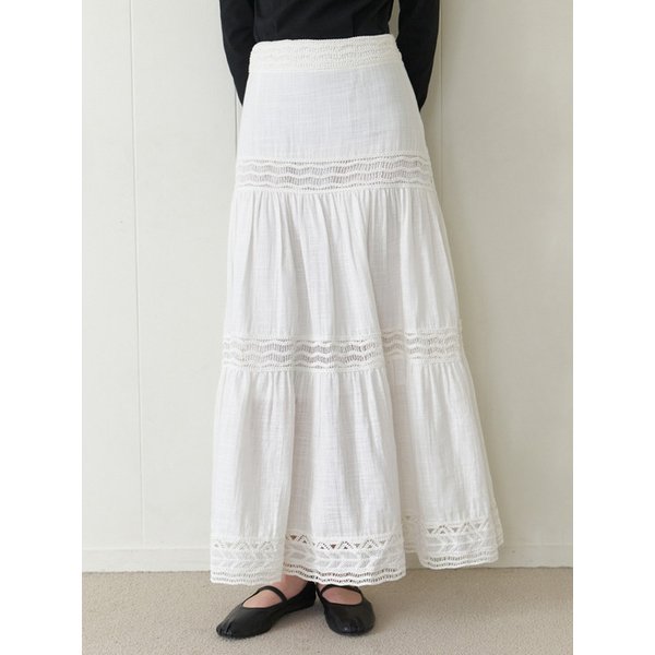 Neda lace skirt (ivory)