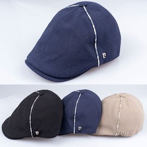 [하프클럽/중년의품격]남성 봄 여름 피에르가르뎅 뺑줄 클레식 면 헌팅캡 모자