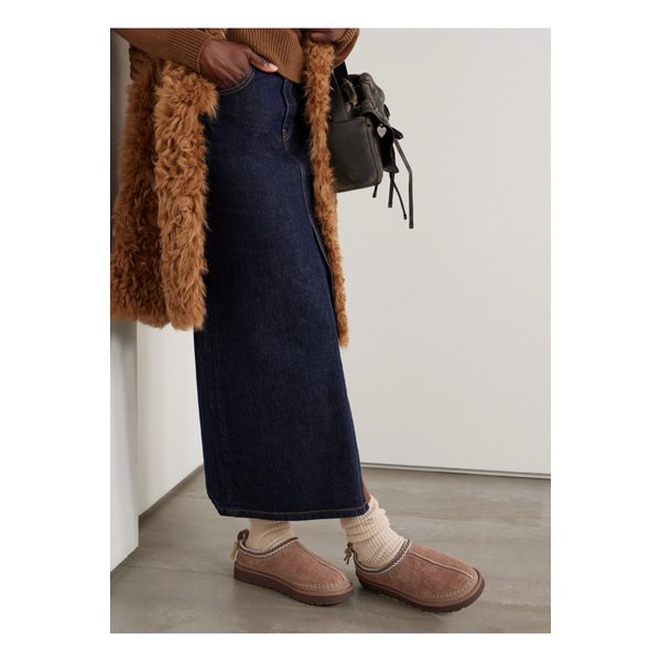 어그 태즈먼 비아리츠 시어링 안감 브러시드 스웨이드 슬리퍼 라이트 브라운 46376663162969265