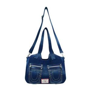 이스퀘어 4680192 True Religion Horseshoe Stitch DARK DENIM Satchel