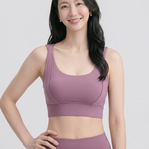 NU020 여성 크로스 백 일체형 심리스 스포츠 브라
