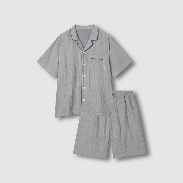 남 썸머 더블 코튼 5부 파자마 세트 J2162011460BD