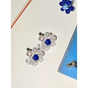 Shiny Glass Flower Beads Earring