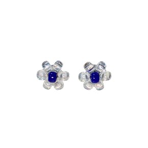 Shiny Glass Flower Beads Earring