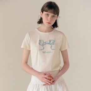 RIBBON HALF T-SHIRT IVORY