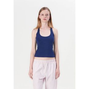 Abercrombie  Fitch 애버크롬비 앤 피치 베어 레이서백 탱크탑 - 상의 다크 블루 6686620