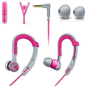 PHILIPS 캐널형 이어폰 스포츠 핑크그레이 SHQ3300PK