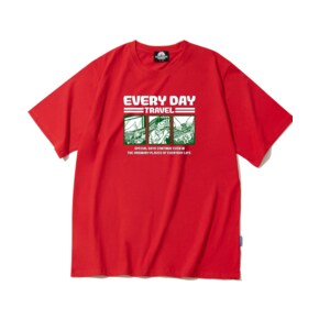 EVERYDAY CARTTON GRAPHIC T-SHIRTS - RED