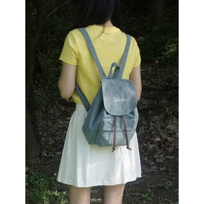 logo denim backpack