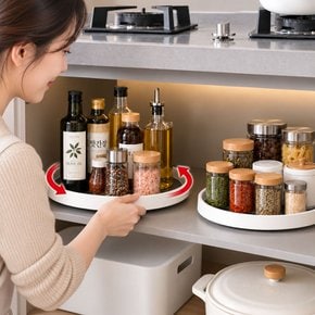 빙글 빙글 편리한 냉장고 턴테이블 회전 트레이 양념통 정리