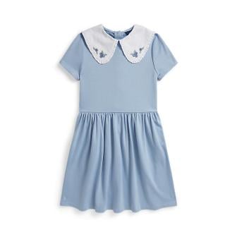 폴로 랄프 로렌 폴로 키즈 여아 7-16세 블루베리 칼라 스트레치 폰테 드레스(CWPODRSG3D21133400)