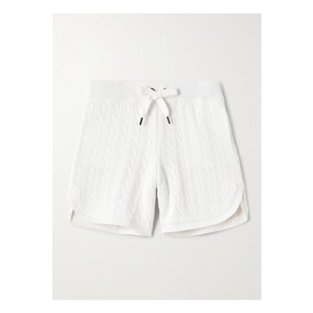 부르넬로쿠치넬리 브루넬로쿠치넬리 케이블니트 코튼 쇼츠 오프 화이트 1647597355301186