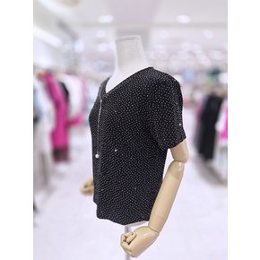 글리터 큐빅 포인트 브이넥 반팔 티셔츠 색상 택1 SH06TS670