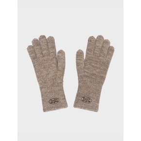 KNIT LOGO GLOVE OATMEAL