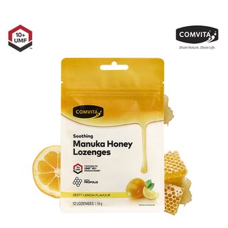콤비타 꿀캔디 로젠지 레몬 12개입(UMF10 마누카꿀&프로폴리스 함유)