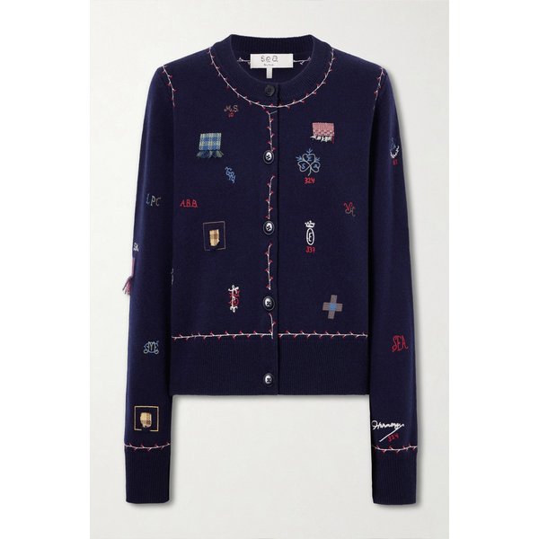 클레어 자수 울 카디건 46376663163017766