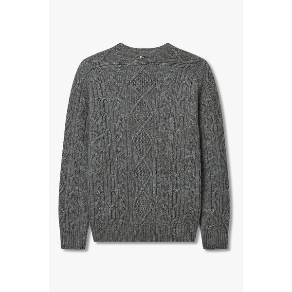 남성 래글런 케이블 니트 풀오버 4615351013000