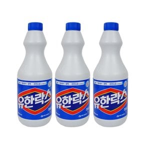 유한락스 1L(레귤러)-3개 살균 표백제 찌든때 묵은때 화장실청소 곰팡이