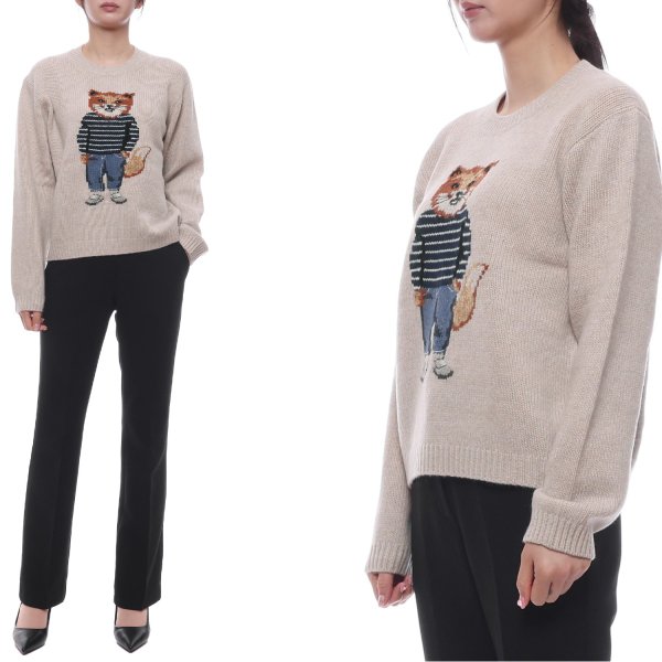 [부산점] 25FW 여성 드레스드 폭스 울 니트 (PW00812KH0002 0382 25F)