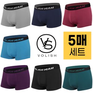 volish 볼리쉬 남성 베이직 기능성 드로즈 팬티 5매 0101M