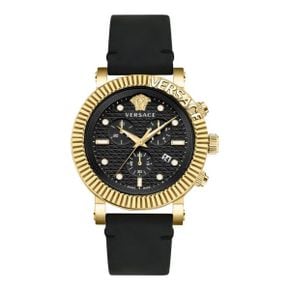 5387176 Versace V-Chrono Classic Leather Watch