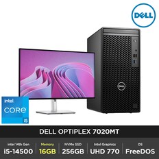 옵티플렉스 7020MT+U3223QE 모니터 패키지 i5-14500 16GB 256GB FD 14세대 데스크탑