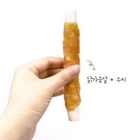 베이커츄 대형견 수제 간식 우피 치킨 스틱 M 4P 200g