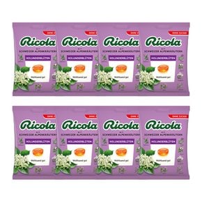 Ricola 리콜라 엘더플라워 무설탕 허브 캔디 75g 8개