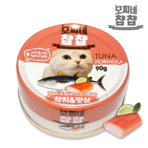 모찌네 고양이캔 찹찹 참치&맛살 90gx24EA