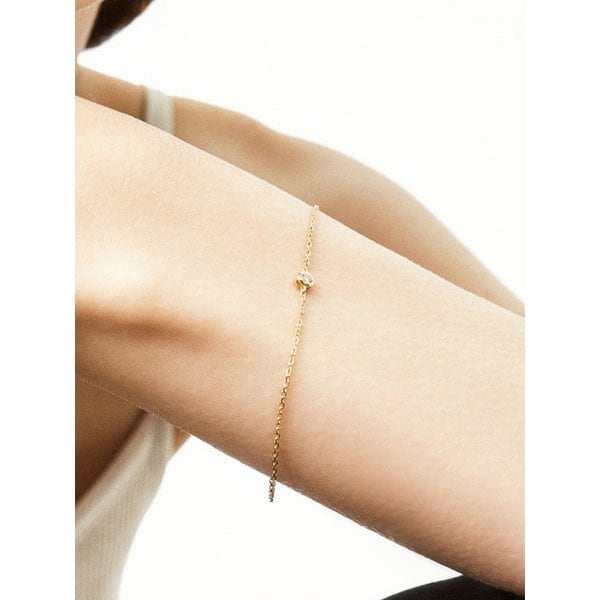 14k 다이아몬드 에센셜 베젤 팔찌 (14k골드) LCB03