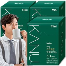 맥심 카누 미니 디카페인 30Tx3개 총90T