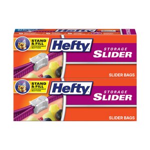 Hefty 헤프티 슬라이드 냉장 중형 지퍼백 40매(20매*2팩)