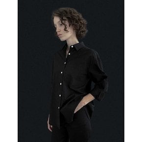 [24 FALL][SALT Label] LOIS COTTON SHIRT_BLACK