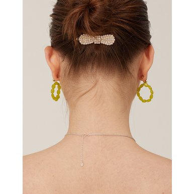 Ribbon hair pin (Gold/Silver)