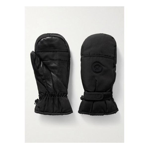 이브살로몬 가죽 트리밍 아플리케 패딩 셸 스키 벙어리장갑 블랙 46376663162873917